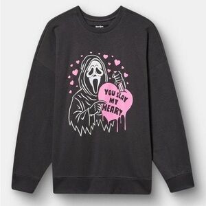 0 TORRID Ghost Face “you slay my heart” classic fleece sweatshirt